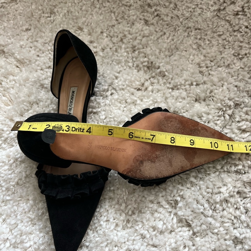 Manolo Blahnik Suede Ordido D’Orsay kitten heels - Picture 11 of 14